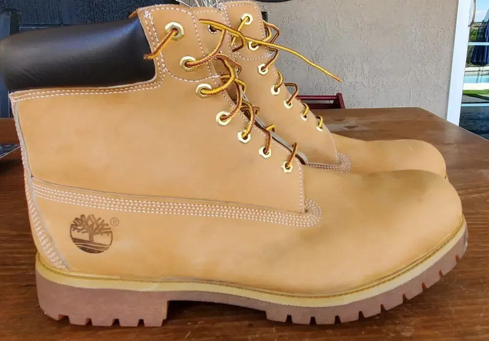 Timberland 6 Inch Premium Waterproof Men's Boots Wheat Nubuck Size 17 [10061]